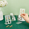 6Pcs Organic Glass Slant Back Jewelry Displays ODIS-CP0001-06-3