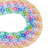 5Strands 5 Colors Transparent Acrylic Handmade Curb Chain AJEW-TA0001-15-3