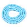 Opaque Solid Color Imitation Jade Glass Beads Strands EGLA-A039-P2mm-D12-3
