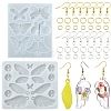 DIY Butterfly Pendant Silicone Molds for DIY Earring Making DIY-YW0009-84-1