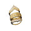 3Pcs Brass Micro Pave Clear Cubic Zirconia Finger Rings for Women FS-WGDAF26-04-4