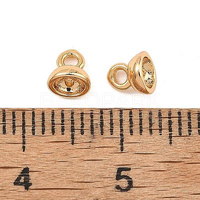 SHEGRACE Brass Bead Cap Pendant Bails XGRQ6M831-912G-1