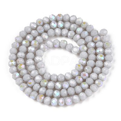 Electroplate Opaque Solid Color Glass Beads Strands LS-EGLA-A034-P3mm-L23-1