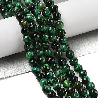 Grade AB Natural Tiger Eye Beads Strands G-B133-A02-6MM-02-1