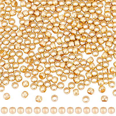3Bags Brass Crimp Beads KK-BBC0026-09B-1