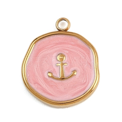 304 Stainless Steel Enamel Pendants STAS-K311-08A-03-1