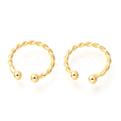 925 Sterling Silver Cuff Earrings EJEW-H124-10G-1