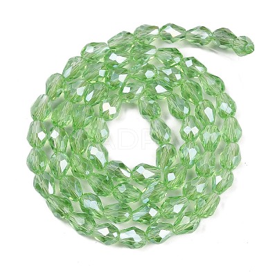 Transparent Electroplate Glass Beads Strands EGLA-N013-T8mm-B13-1