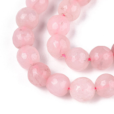 Dyed Natural White Jade Beads Strands G-T139-8mm-60-12-1