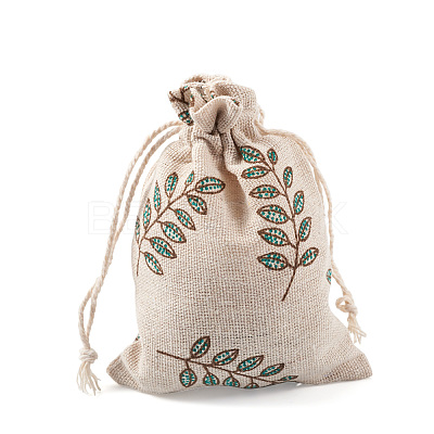 Polycotton(Polyester Cotton) Packing Pouches Drawstring Bags ABAG-T004-10x14-16-1
