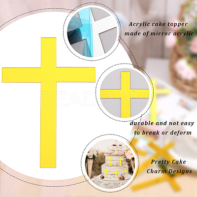 Acrylic Mirror Cake Toppers FIND-WH0152-206A-1