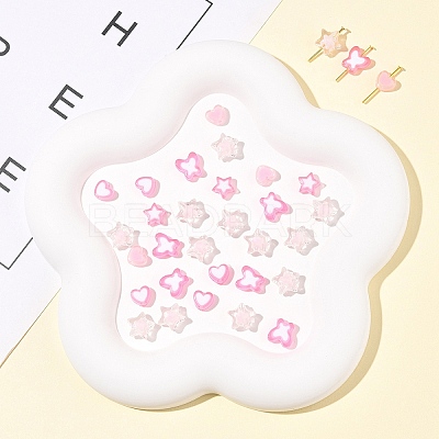 200Pcs 5 Styles Transparent Acrylic Beads TACR-FS0001-54A-1