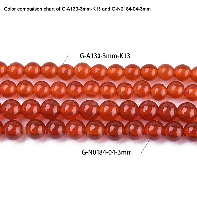 Natural Carnelian Bead Strands G-A130-3mm-K13-1