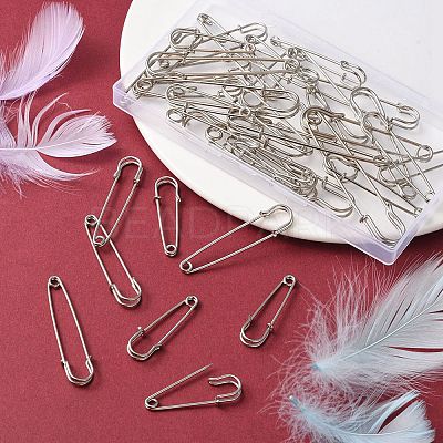 45Pcs 6 Size Iron Kilt Pins Brooch Clasps Jewelry Findings IFIN-YW0001-73-1