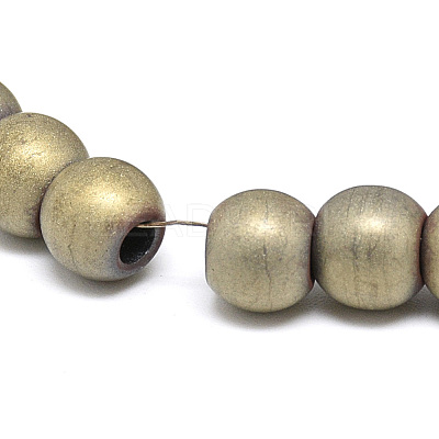 Electroplate Non-magnetic Synthetic Hematite Beads Strands G-Q486-87F-1