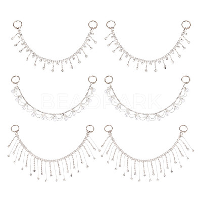 Brass Glass Rhinestone Shoe Decoration Chain FIND-GO00008-1
