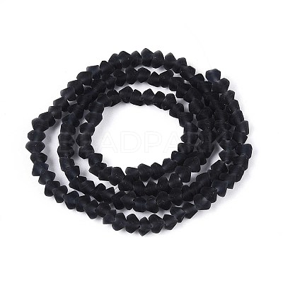 Frosted Transparent Glass Beads Strands LS-GLAA-N016-4mm-30-1