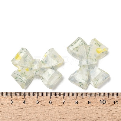 Transparent Printed Acrylic Cabochons OACR-M008-01B-1