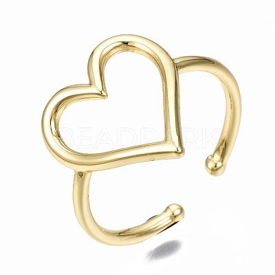 Brass Cuff Rings RJEW-N035-040-NF-1