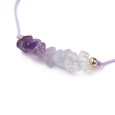 Gemstone Braided Bead Bracelet Sets BJEW-JB11013-1