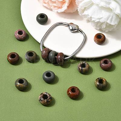 Natural Polychrome Jasper/Picasso Stone/Picasso Jasper Beads G-K216-01G-1