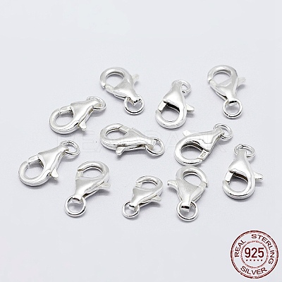 925 Sterling Silver Lobster Claw Clasps STER-K167-074A-P-1