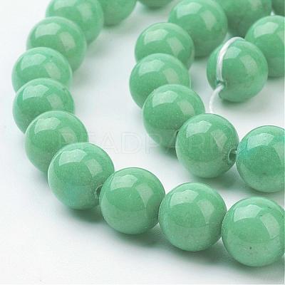 Natural Mashan Jade Round Beads Strands G-D263-10mm-XS19-1