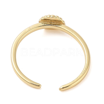 Shell Shape Brass Open Cuff Rings LS-KK-K384-04G-1