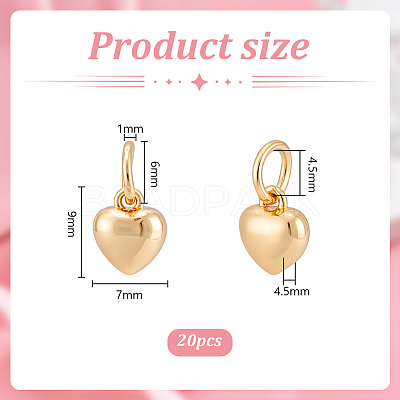 20Pcs Rack Plating Brass Pendants KK-PH0013-15-1