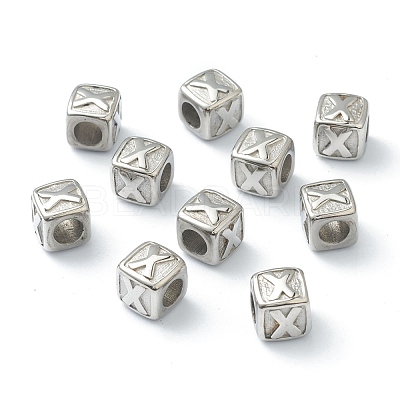 Tarnish Resistant 304 Stainless Steel European Beads STAS-H145-01X-P-1