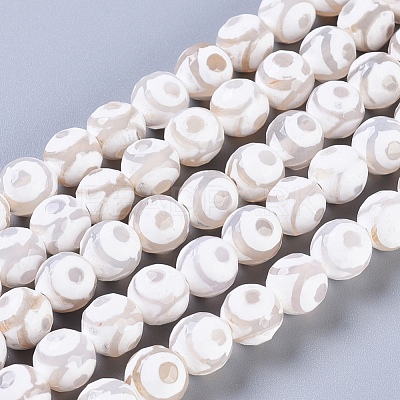 Tibetan Style 3-Eye dZi Beads TDZI-G341-10mm-02-1