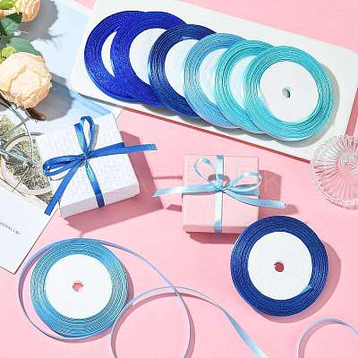 8Rolls 4 Colors Single Face Satin Ribbon OCOR-FS0001-10B-1