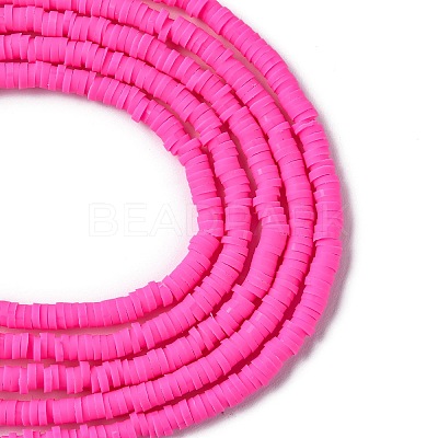 Handmade Polymer Clay Beads Strands LS-CLAY-R089-4mm-Q031-1