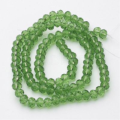 Handmade Imitate Austrian Crystal Faceted Rondelle Glass Beads ...