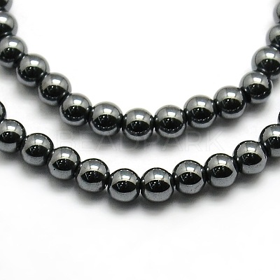 Grade AAA Magnetic Synthetic Hematite Round Bead Strands G-G644-D-11-1