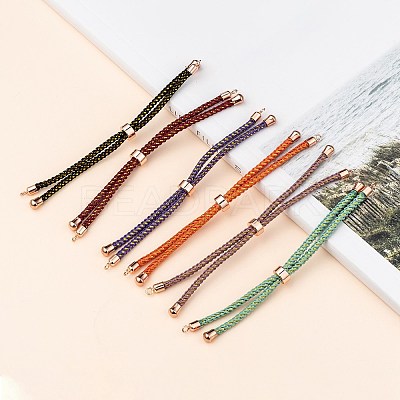 Adjustable Nylon Cord Slider Bracelet Making MAK-F026-A-RG-1