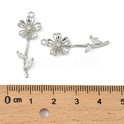 Brass Micro Pave Cubic Zirconia Pendants LS-KK-C107-09B-P-1