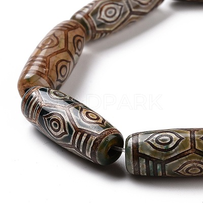 Tibetan Style dZi Beads TDZI-E004-15-1