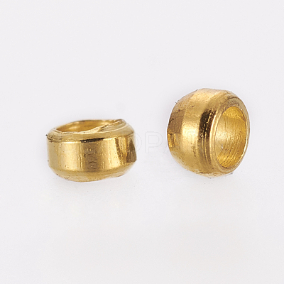 Brass Crimp Beads X-E002-G-NR-1