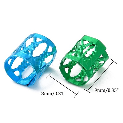 Aluminum Dreadlocks Beads Hair Decoration X-ALUM-R003-M-1