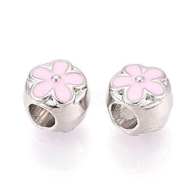 Alloy Enamel European Beads FIND-N011-05P-1