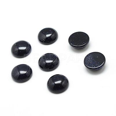 Synthetic Blue Goldstone Cabochons G-T020-6mm-27-1