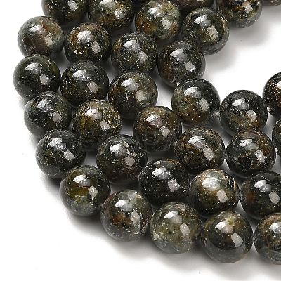 Natural Green Kyanite Beads Strands G-H335-B02-10mm-AB-1