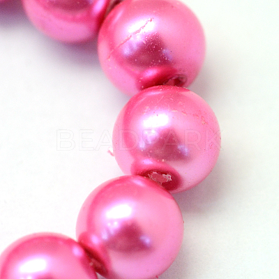 Baking Paint Glass Pearl Round Bead Strands X-HY-Q003-10mm-54-1