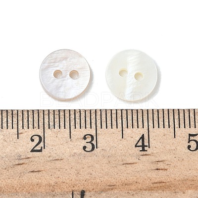 2-Hole Shell Flat Round Buttons X-BUTT-P012-11-1