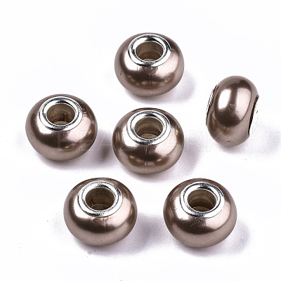 Imitation Pearl Style Resin European Beads RPDL-T003-001B-1
