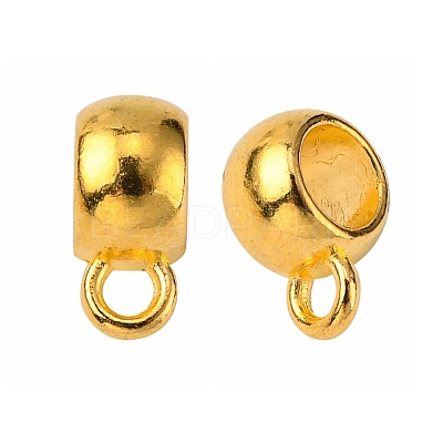 Tibetan Style Alloy Tube Bails TIBEP-LFH251Y-G-FF-1