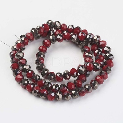 Electroplate Opaque Glass Beads Strands EGLA-A034-P4mm-P16-1