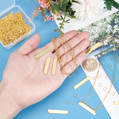 DIY Stamping Blank Tag Pendant Necklace Makings Kits DIY-PH0028-07-1
