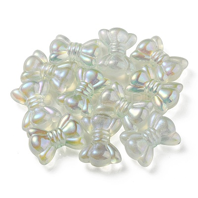 UV Plating Luminous Transparent Acrylic Beads OACR-P010-08A-1